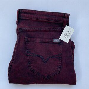 Guess Men’s Skinny Jeans Red Die Destroy Stretch Comfort Denim Size 34